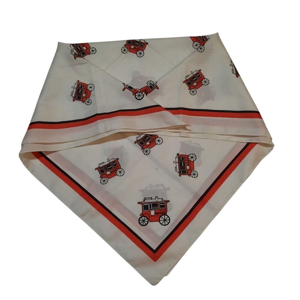 Vintage Popcorn Wagon Women’s Fashion Scarf 27x27